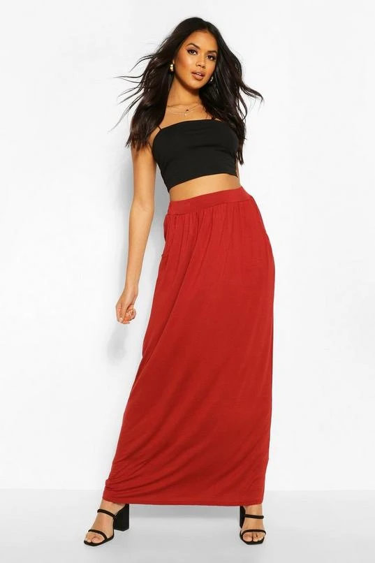 BOOHOO Basic Pocket Front Jersey Maxi Skirt 1 BOOHOO Basic Pocket Front Jersey Maxi Skirt