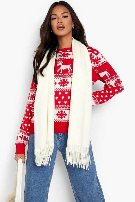 BOOHOO Reindeer & Snowflake Christmas Sweater 1 BOOHOO Reindeer & Snowflake Christmas Sweater