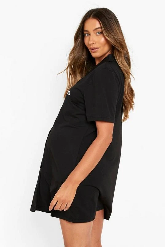 BOOHOO Maternity Mama Embroidered Nightgown 2 BOOHOO Maternity Mama Embroidered Nightgown - Image 2