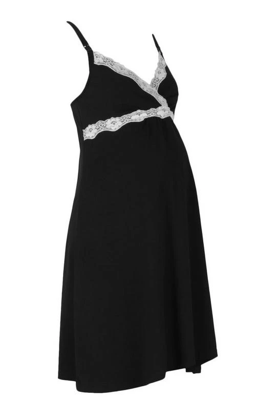 BOOHOO Maternity Recycled Lace Trim Nursing Nightgown 3 BOOHOO Maternity Recycled Lace Trim Nursing Nightgown - Image 3