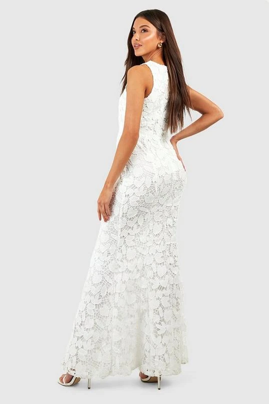 BOOHOO Lace Ruffle Split Maxi Dress 2 BOOHOO Lace Ruffle Split Maxi Dress - Image 2