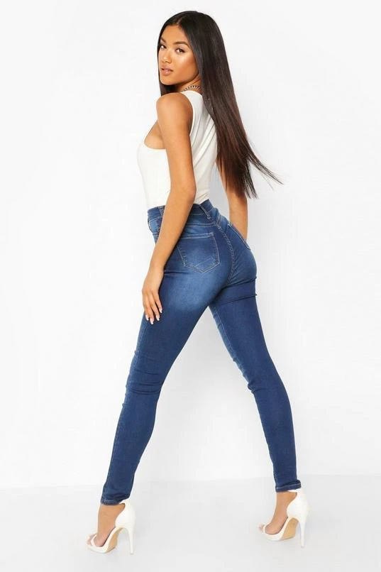 BOOHOO Super High Waist Power Stretch Skinny Jeans 2 BOOHOO Super High Waist Power Stretch Skinny Jeans - Image 2