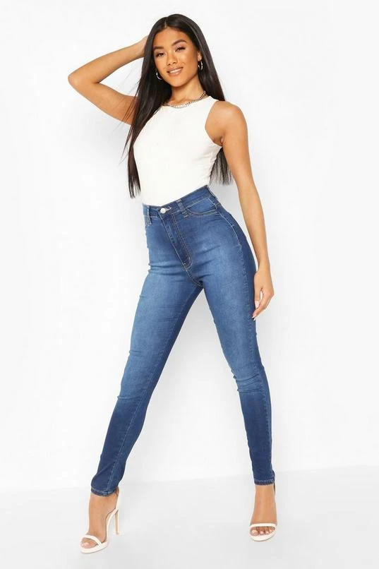 BOOHOO Super High Waist Power Stretch Skinny Jeans 4 BOOHOO Super High Waist Power Stretch Skinny Jeans - Image 4