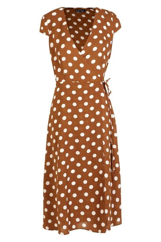 BOOHOO Boutique Polka Dot Wrap Dress 3 BOOHOO Boutique Polka Dot Wrap Dress - Image 3
