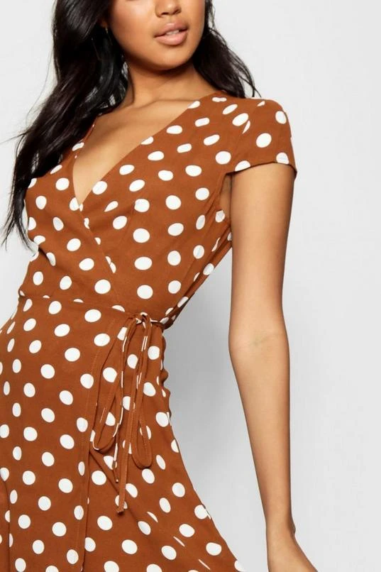 BOOHOO Boutique Polka Dot Wrap Dress 4 BOOHOO Boutique Polka Dot Wrap Dress - Image 4