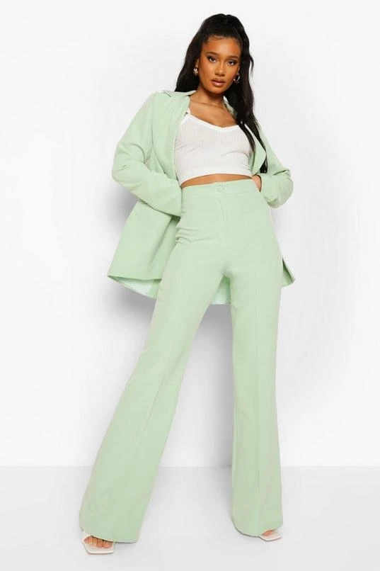 BOOHOO Tailored Flared Leg Pants 1 BOOHOO Tailored Flared Leg Pants