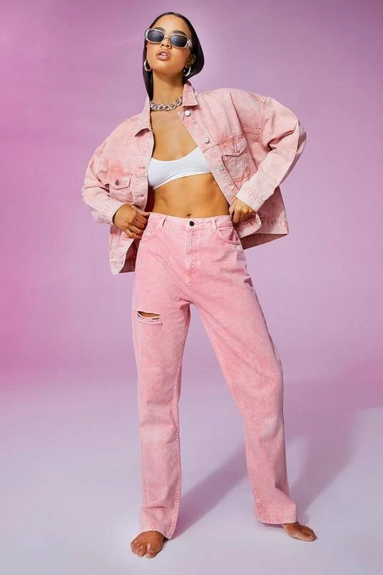 BOOHOO Oversized Pastel Wash Denim Jacket 3 BOOHOO Oversized Pastel Wash Denim Jacket - Image 3