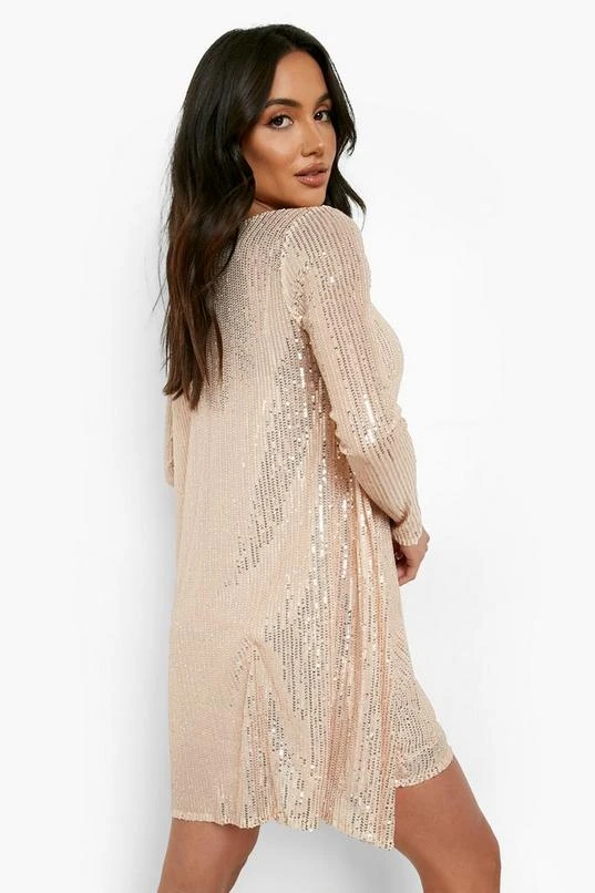 BOOHOO Sequin Strappy Mini Dress And Duster Set 2 BOOHOO Sequin Strappy Mini Dress And Duster Set - Image 2