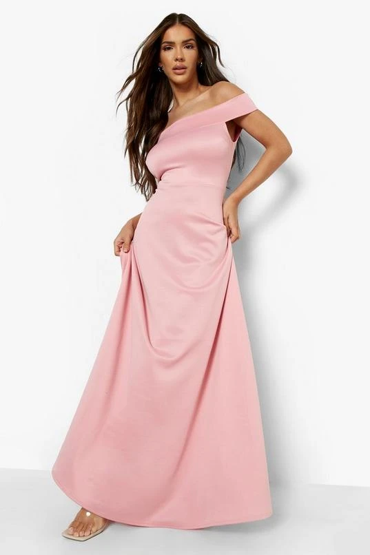 BOOHOO Off The Shoulder Maxi Skater Dress 3 BOOHOO Off The Shoulder Maxi Skater Dress - Image 3