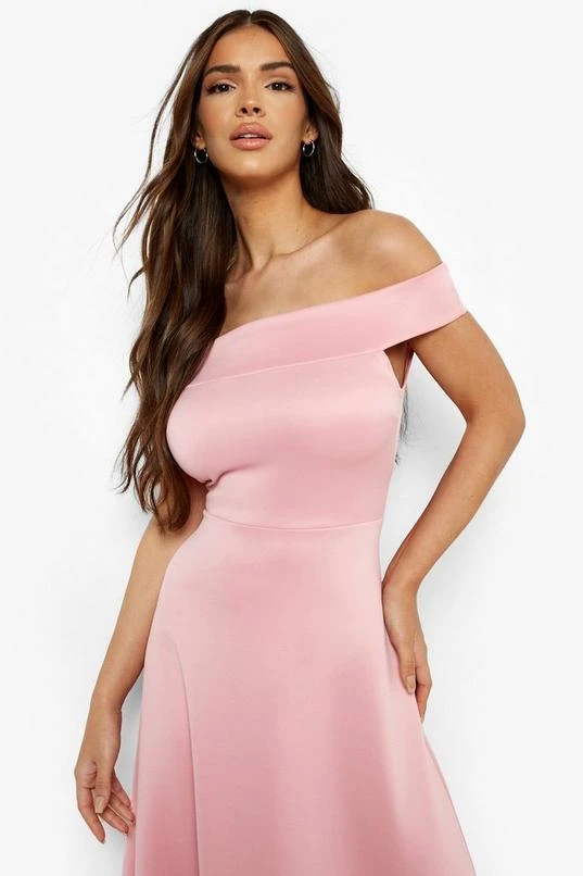 BOOHOO Off The Shoulder Maxi Skater Dress 4 BOOHOO Off The Shoulder Maxi Skater Dress - Image 4