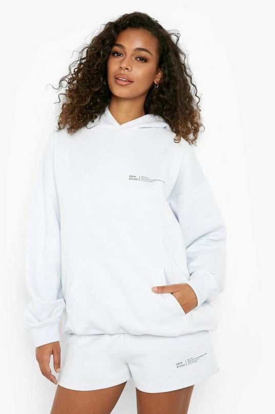 BOOHOO Dsgn Text Print Hooded Short Tracksuit 1 BOOHOO Dsgn Text Print Hooded Short Tracksuit
