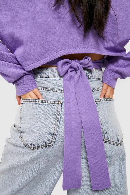 BOOHOO Tie Back Sweater 4 BOOHOO Tie Back Sweater - Image 4