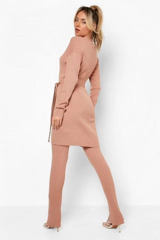 BOOHOO Cardigan And Split Hem Leggings Knit Set 2 BOOHOO Cardigan And Split Hem Leggings Knit Set - Image 2