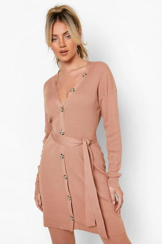 BOOHOO Cardigan And Split Hem Leggings Knit Set 4 BOOHOO Cardigan And Split Hem Leggings Knit Set - Image 4