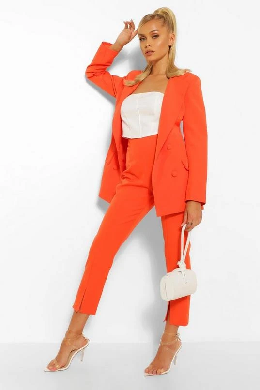 BOOHOO Split Hem Tailored Skinny Pants 1 BOOHOO Split Hem Tailored Skinny Pants