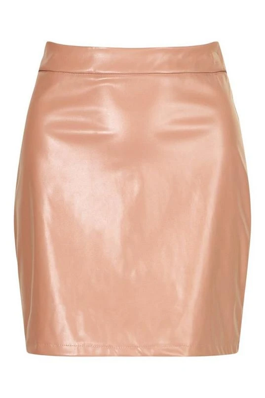 BOOHOO High Waisted Faux Leather Mini Skirt 3 BOOHOO High Waisted Faux Leather Mini Skirt - Image 3