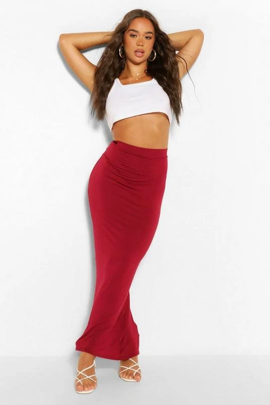 BOOHOO Basic Jersey Knit Maxi Skirt 1 BOOHOO Basic Jersey Knit Maxi Skirt