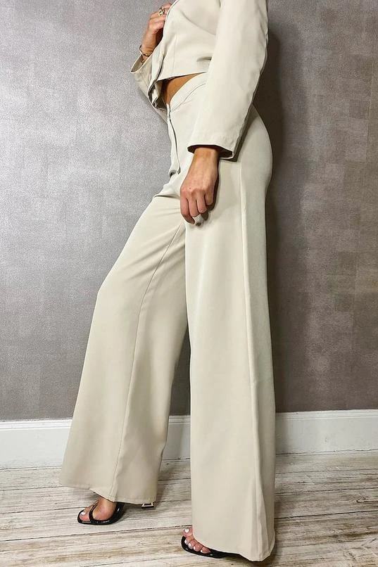 BOOHOO Woven Tailored High Waisted Wide Leg Pants 4 BOOHOO Woven Tailored High Waisted Wide Leg Pants - Image 4