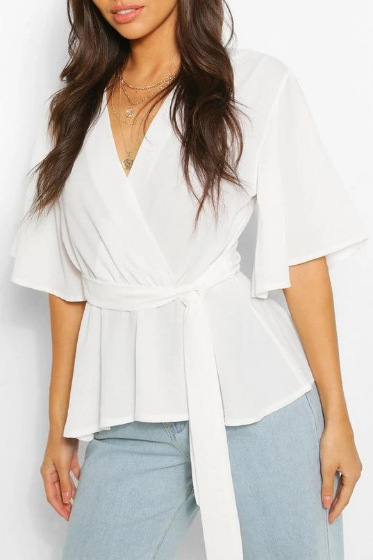 BOOHOO Frill Sleeve Blouse 4 BOOHOO Frill Sleeve Blouse - Image 4