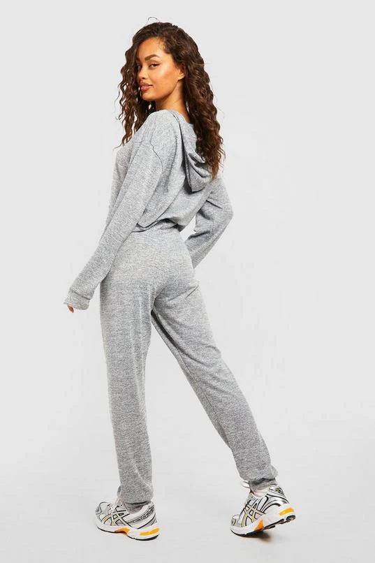 BOOHOO Melange Knitted Hoody And Jogger Two-Piece Set 2 BOOHOO Melange Knitted Hoody And Jogger Two-Piece Set - Image 2