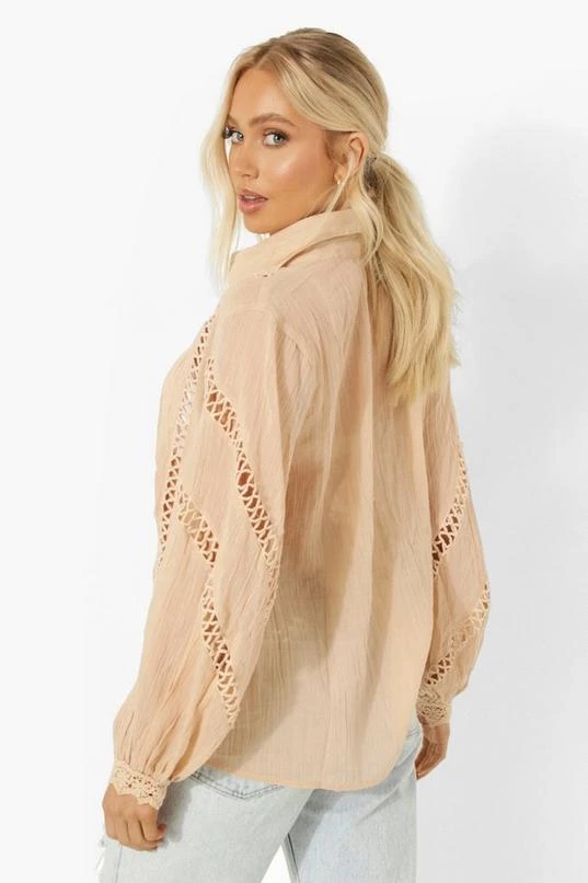 BOOHOO Trim Detail Cotton Shirt 2 BOOHOO Trim Detail Cotton Shirt - Image 2