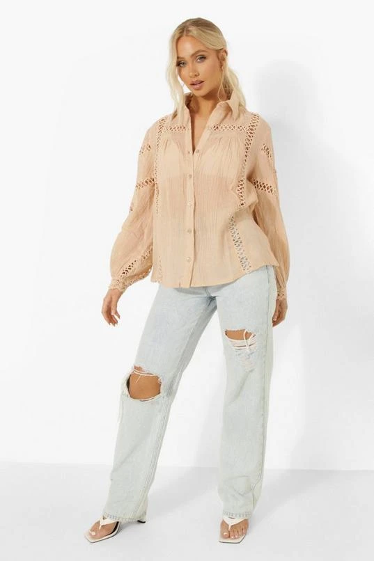 BOOHOO Trim Detail Cotton Shirt 3 BOOHOO Trim Detail Cotton Shirt - Image 3