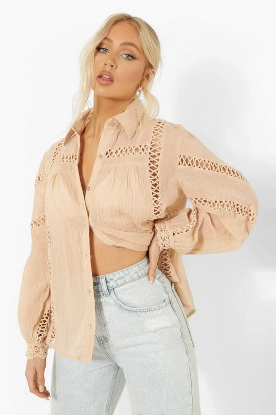 BOOHOO Trim Detail Cotton Shirt 4 BOOHOO Trim Detail Cotton Shirt - Image 4