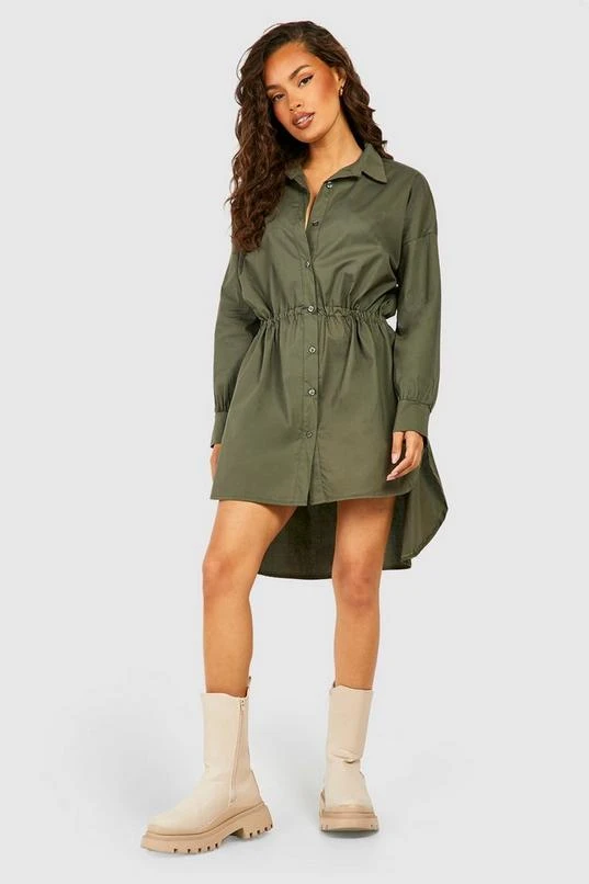 BOOHOO Drawstring Shirt Dress 3 BOOHOO Drawstring Shirt Dress - Image 3