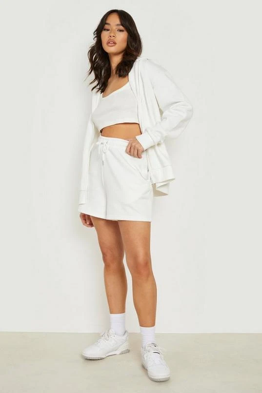 BOOHOO Zip Through Short Tracksuit With Reel Cotton 3 BOOHOO Zip Through Short Tracksuit With Reel Cotton - Image 3
