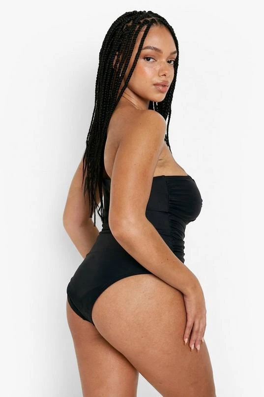 BOOHOO Plus Control Twist Bandeau Swimsuit 2 BOOHOO Plus Control Twist Bandeau Swimsuit - Image 2