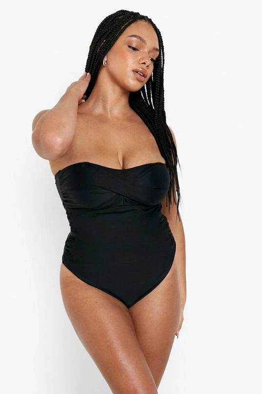 BOOHOO Plus Control Twist Bandeau Swimsuit 4 BOOHOO Plus Control Twist Bandeau Swimsuit - Image 4