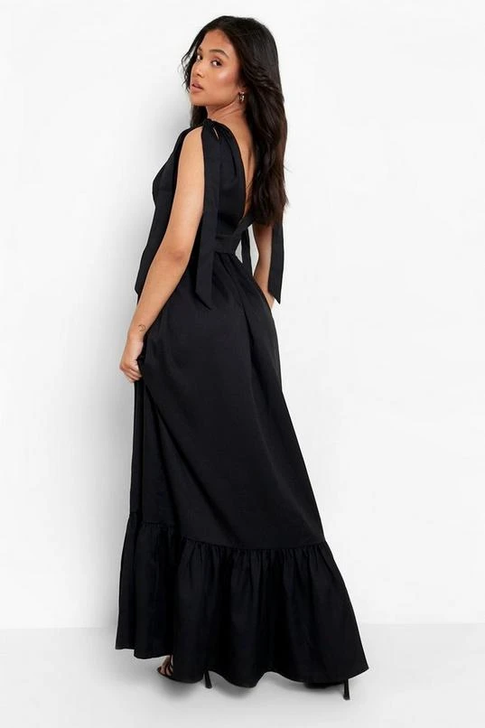 BOOHOO Petite Tie Shoulder Tiered Hem Maxi Dress 2 BOOHOO Petite Tie Shoulder Tiered Hem Maxi Dress - Image 2