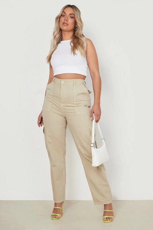 BOOHOO Plus Loose Wide Leg Cargo Jeans 3 BOOHOO Plus Loose Wide Leg Cargo Jeans - Image 3