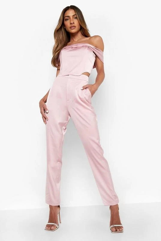 BOOHOO Matte Satin Dress Pants 4 BOOHOO Matte Satin Dress Pants - Image 4