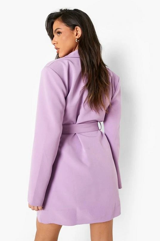 BOOHOO Belt Detail Wrap Front Blazer Dress 2 BOOHOO Belt Detail Wrap Front Blazer Dress - Image 2