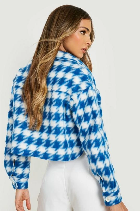 BOOHOO Dogtooth Cropped Shacket 2 BOOHOO Dogtooth Cropped Shacket - Image 2