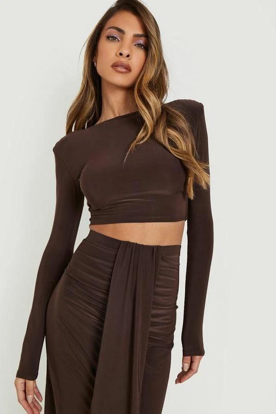 BOOHOO Slinky Drape Detail Two-Piece 4 BOOHOO Slinky Drape Detail Two-Piece - Image 4