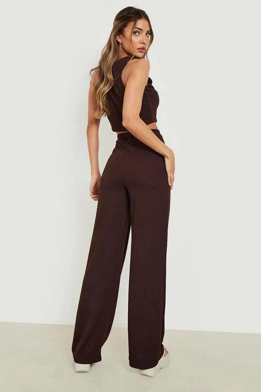 BOOHOO Racer Neck And Wide Leg Two-Piece 2 BOOHOO Racer Neck And Wide Leg Two-Piece - Image 2