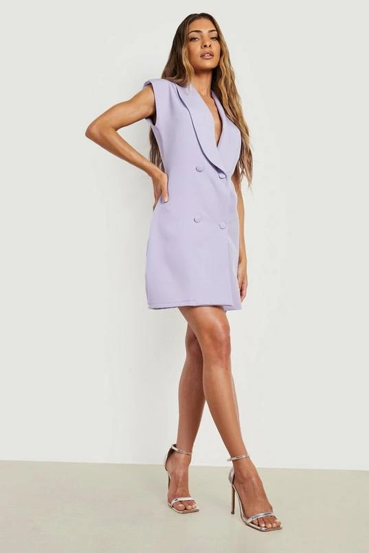 BOOHOO Shoulder Pad Tailored Blazer Dress 3 BOOHOO Shoulder Pad Tailored Blazer Dress - Image 3
