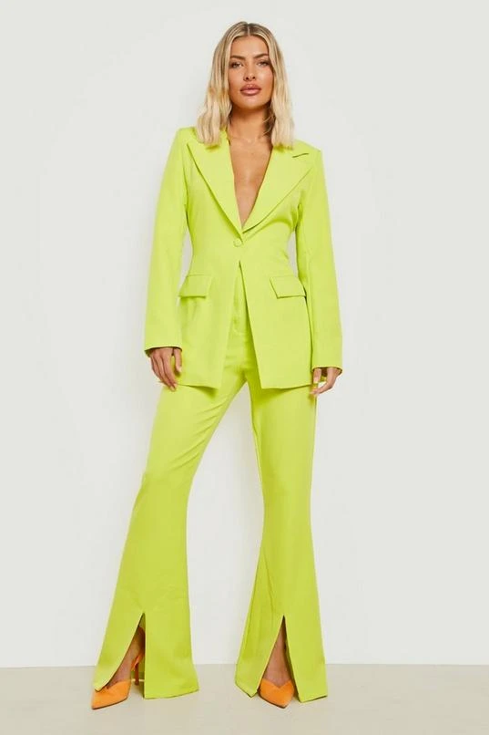 BOOHOO Split Front Flared Dress Pants 1 BOOHOO Split Front Flared Dress Pants