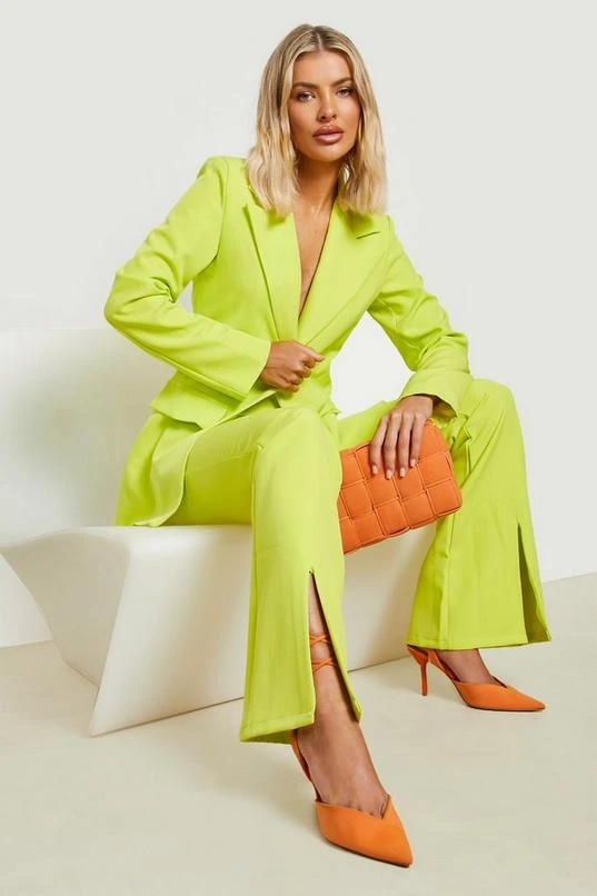 BOOHOO Split Front Flared Dress Pants 3 BOOHOO Split Front Flared Dress Pants - Image 3