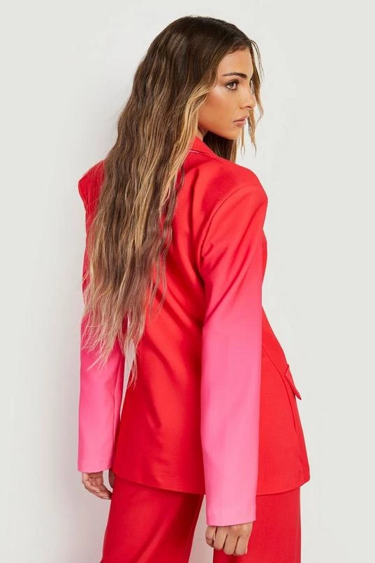 BOOHOO Ombre Double Breasted Tailored Blazer 2 BOOHOO Ombre Double Breasted Tailored Blazer - Image 2