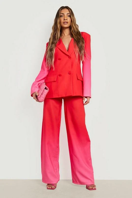 BOOHOO Ombre Double Breasted Tailored Blazer 3 BOOHOO Ombre Double Breasted Tailored Blazer - Image 3