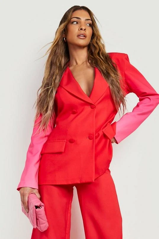 BOOHOO Ombre Double Breasted Tailored Blazer 4 BOOHOO Ombre Double Breasted Tailored Blazer - Image 4