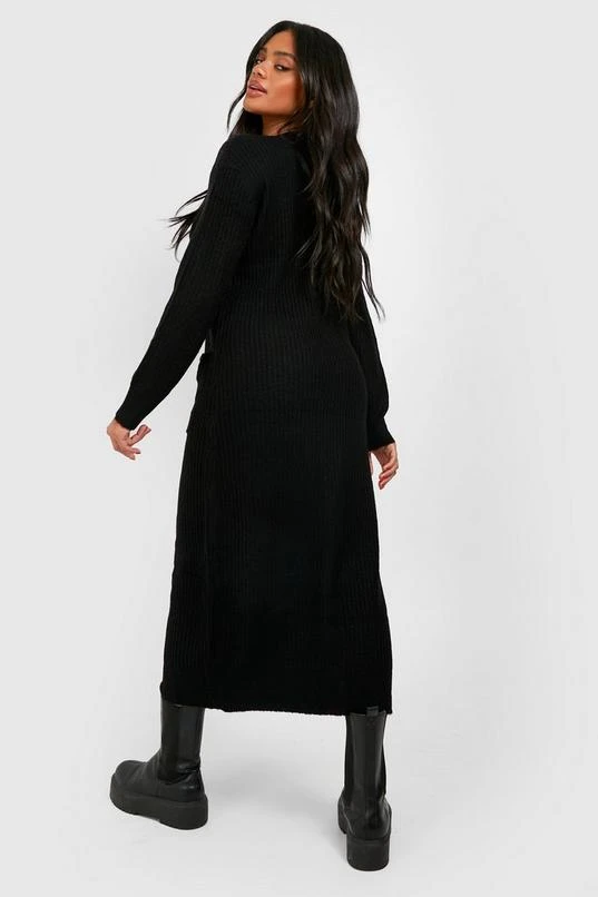 BOOHOO Soft Knit Button Through Midi Knitted Dress 2 BOOHOO Soft Knit Button Through Midi Knitted Dress - Image 2
