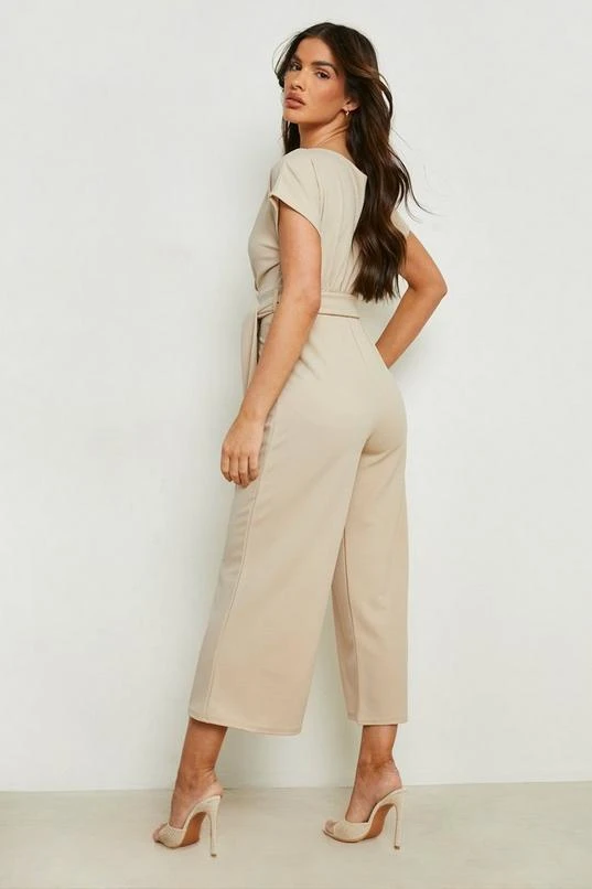 BOOHOO Tie Waist Culotte Jumpsuit 2 BOOHOO Tie Waist Culotte Jumpsuit - Image 2