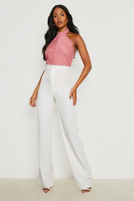 BOOHOO Tall Halter Neck Lace Bodysuit 3 BOOHOO Tall Halter Neck Lace Bodysuit - Image 3