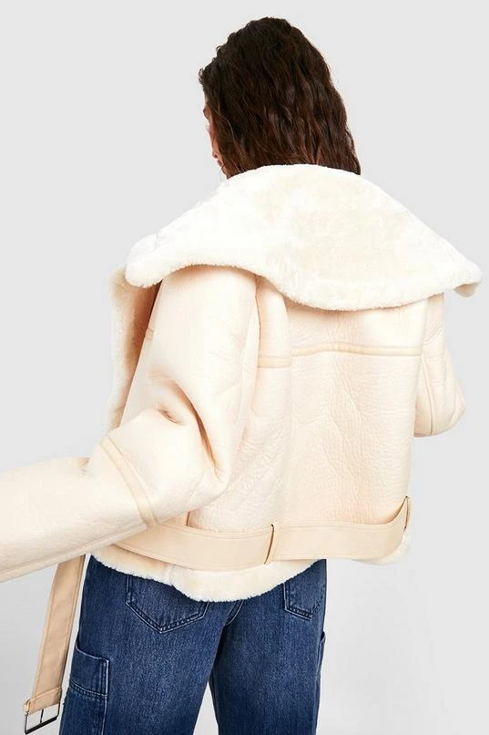 BOOHOO Bonded Faux Fur Pu Aviator 2 BOOHOO Bonded Faux Fur Pu Aviator - Image 2