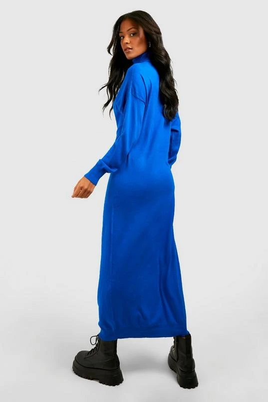 BOOHOO Tall Fine Knit Turtleneck Knitted Midi Dress 2 BOOHOO Tall Fine Knit Turtleneck Knitted Midi Dress - Image 2