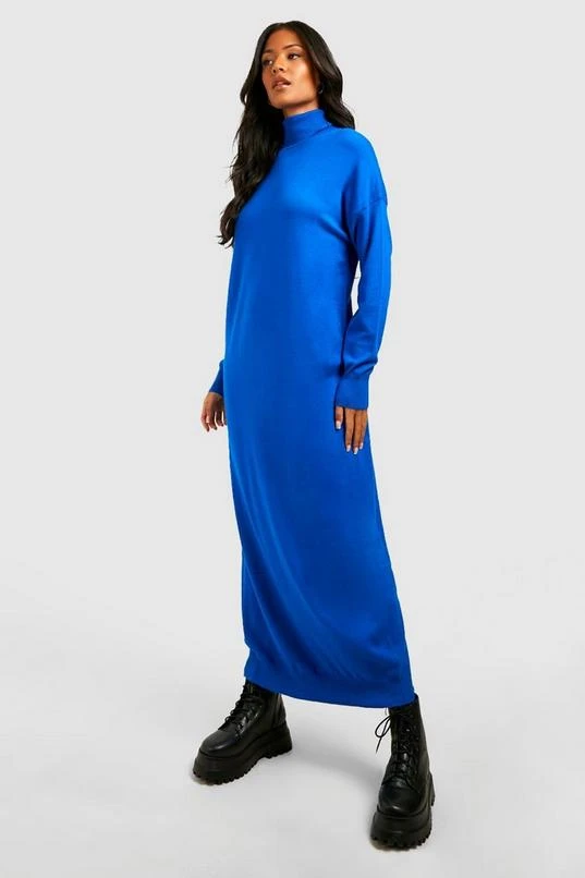 BOOHOO Tall Fine Knit Turtleneck Knitted Midi Dress 3 BOOHOO Tall Fine Knit Turtleneck Knitted Midi Dress - Image 3